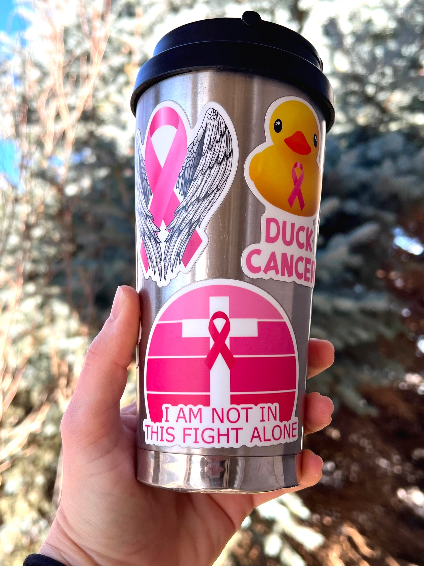 Breast Cancer Cross Sticker