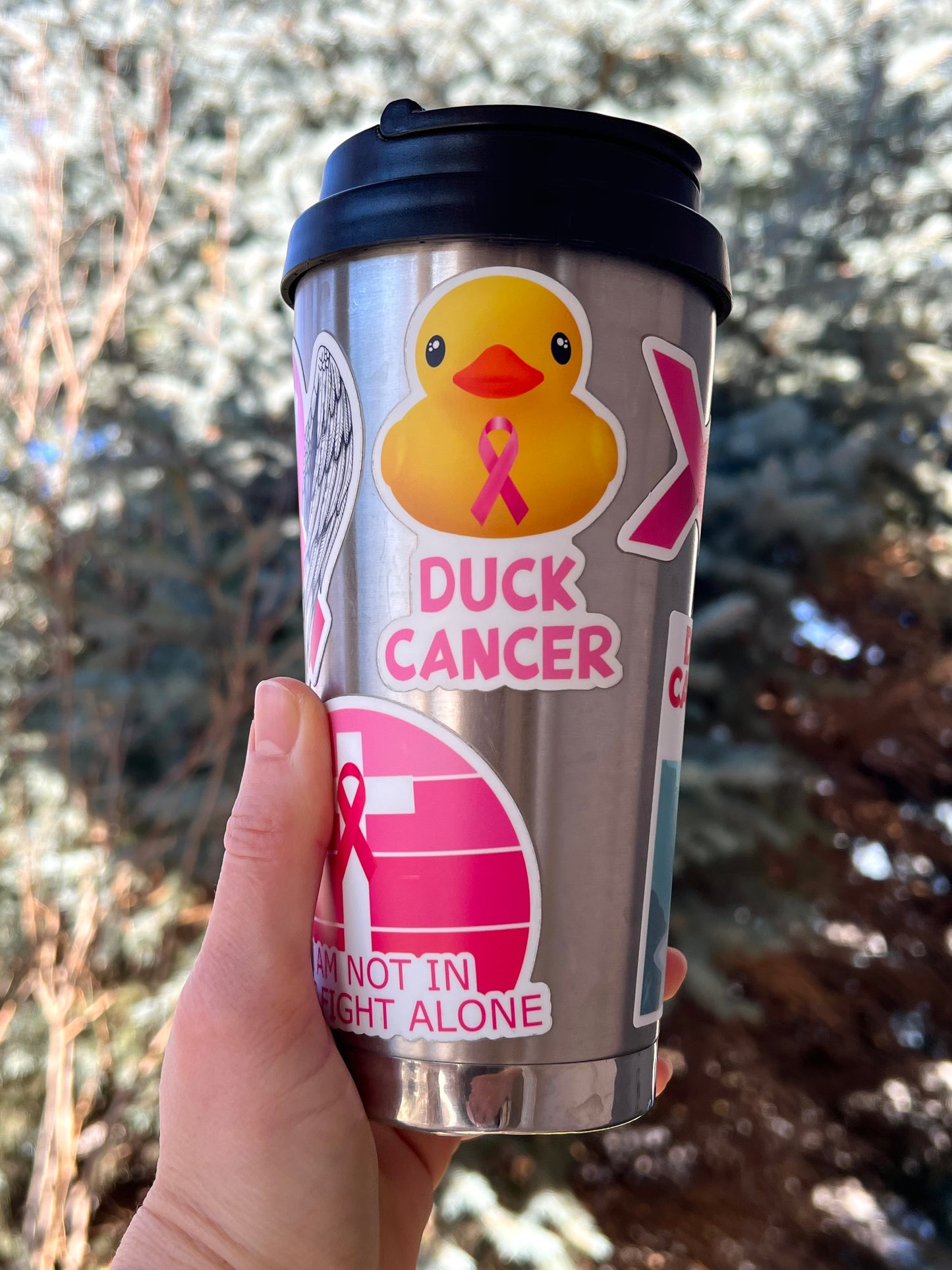 Breast Cancer Duck Cancer Sticker