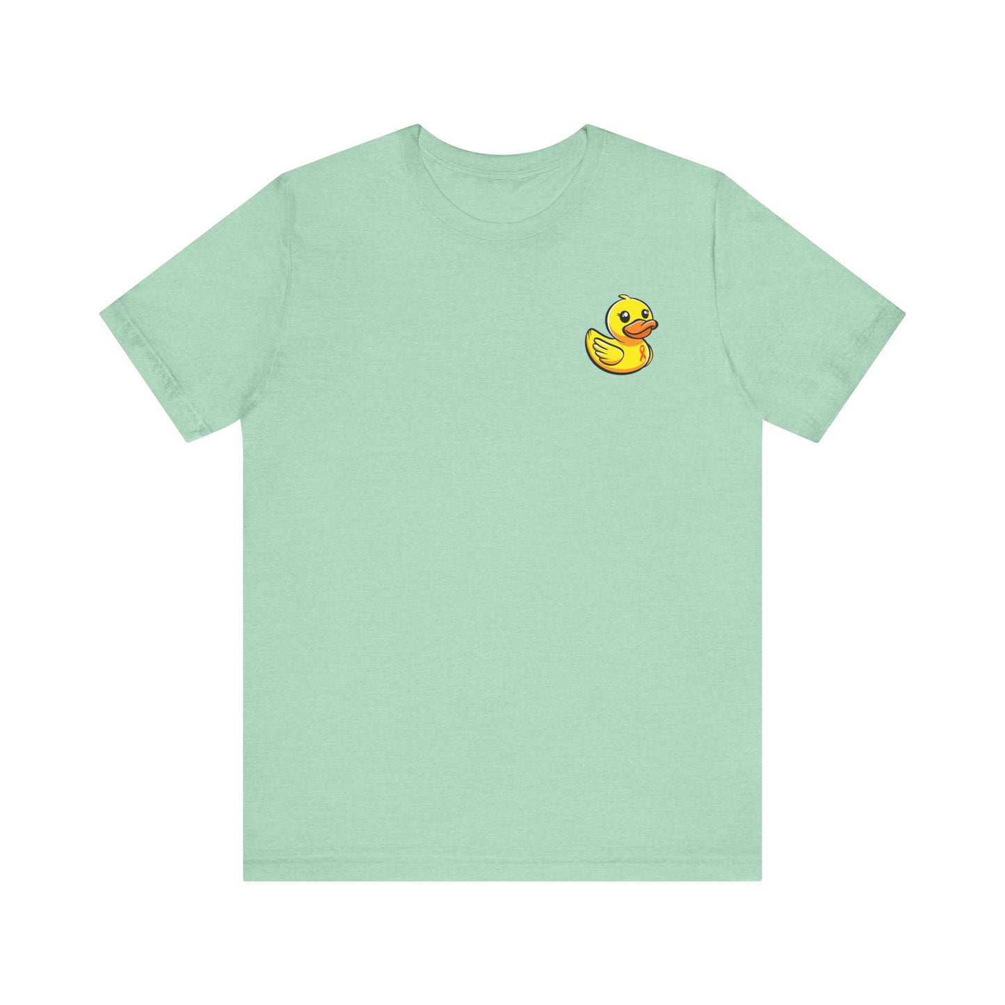 Leukemia Duck Cancer Ocean Back T-Shirt, Unisex