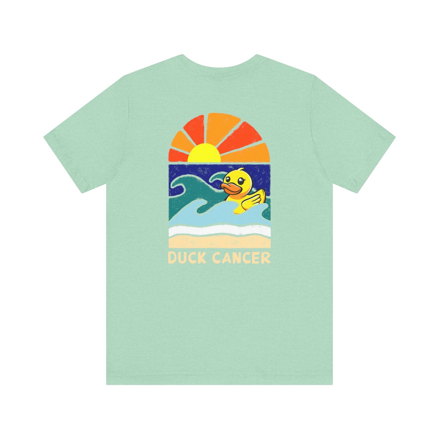 Leiomyosarcoma Cancer Duck Cancer Ocean Back T-Shirt, Unisex