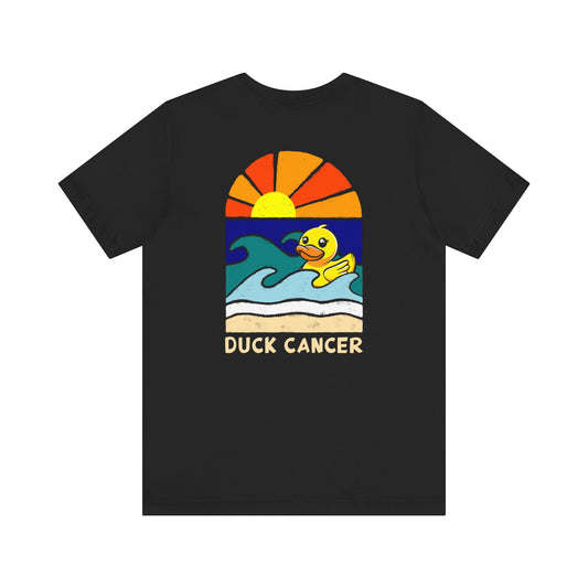 Pancreatic Cancer Duck Cancer Ocean Back T-Shirt, Unisex