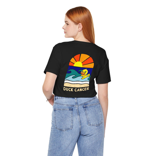 Kidney Cancer Duck Cancer Ocean Back T-Shirt, Unisex