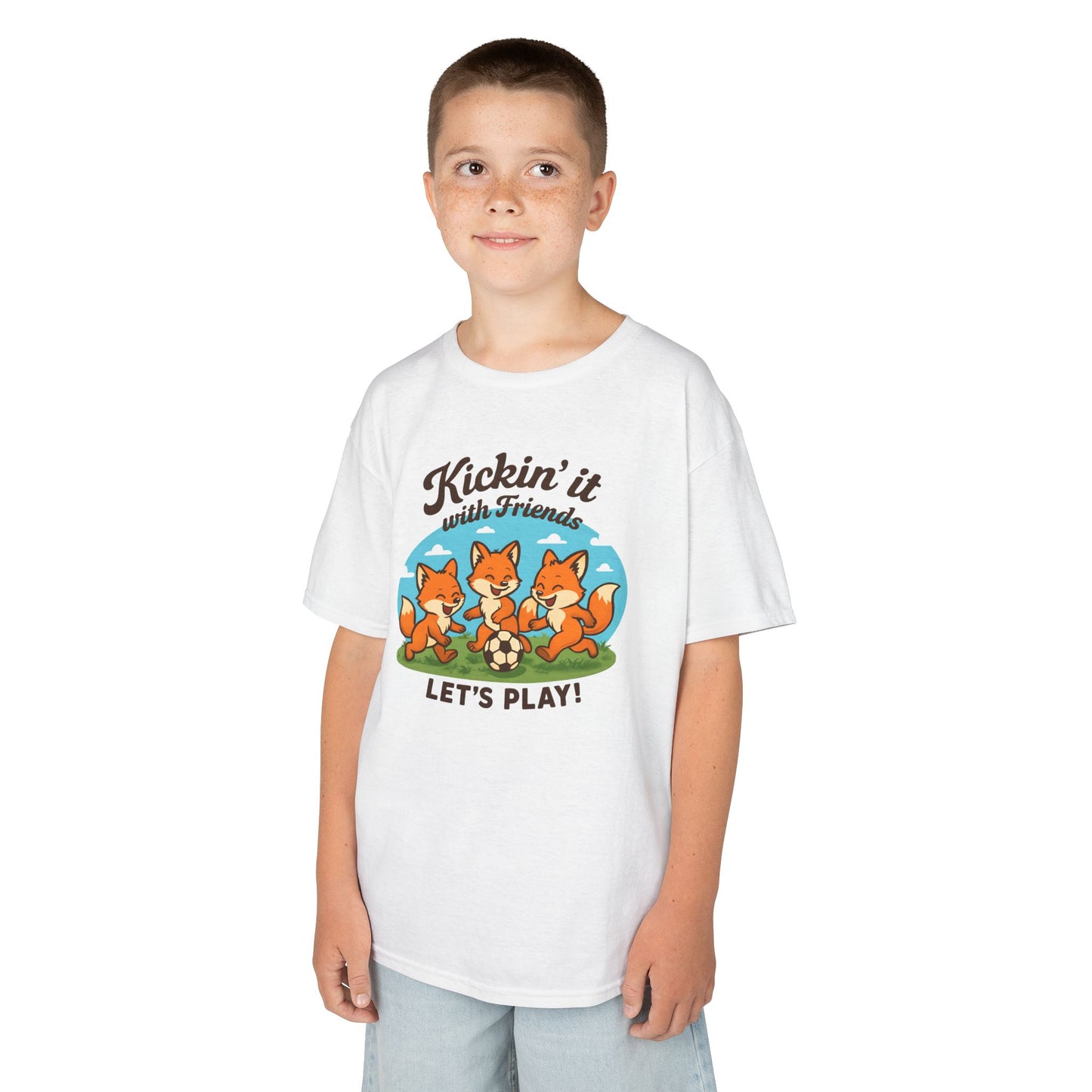 Kid's Fox's playing soccer Heavy Cotton™ Tee