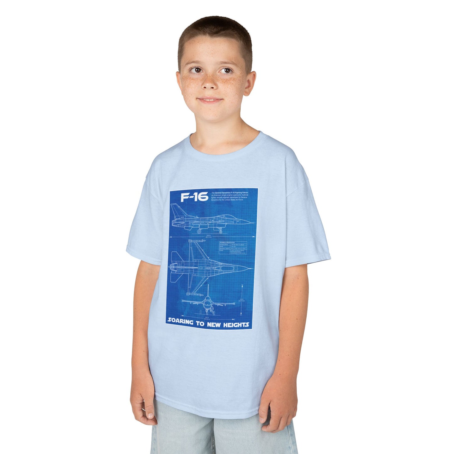 Kids Blueprint of Jet Heavy Cotton™ Tee