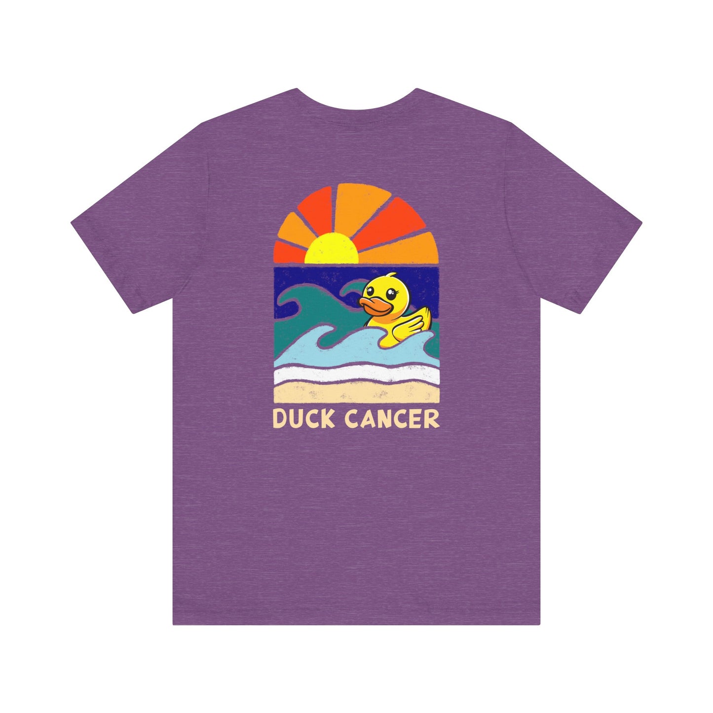 Colon Cancer Duck Cancer Ocean Back T-Shirt, Unisex