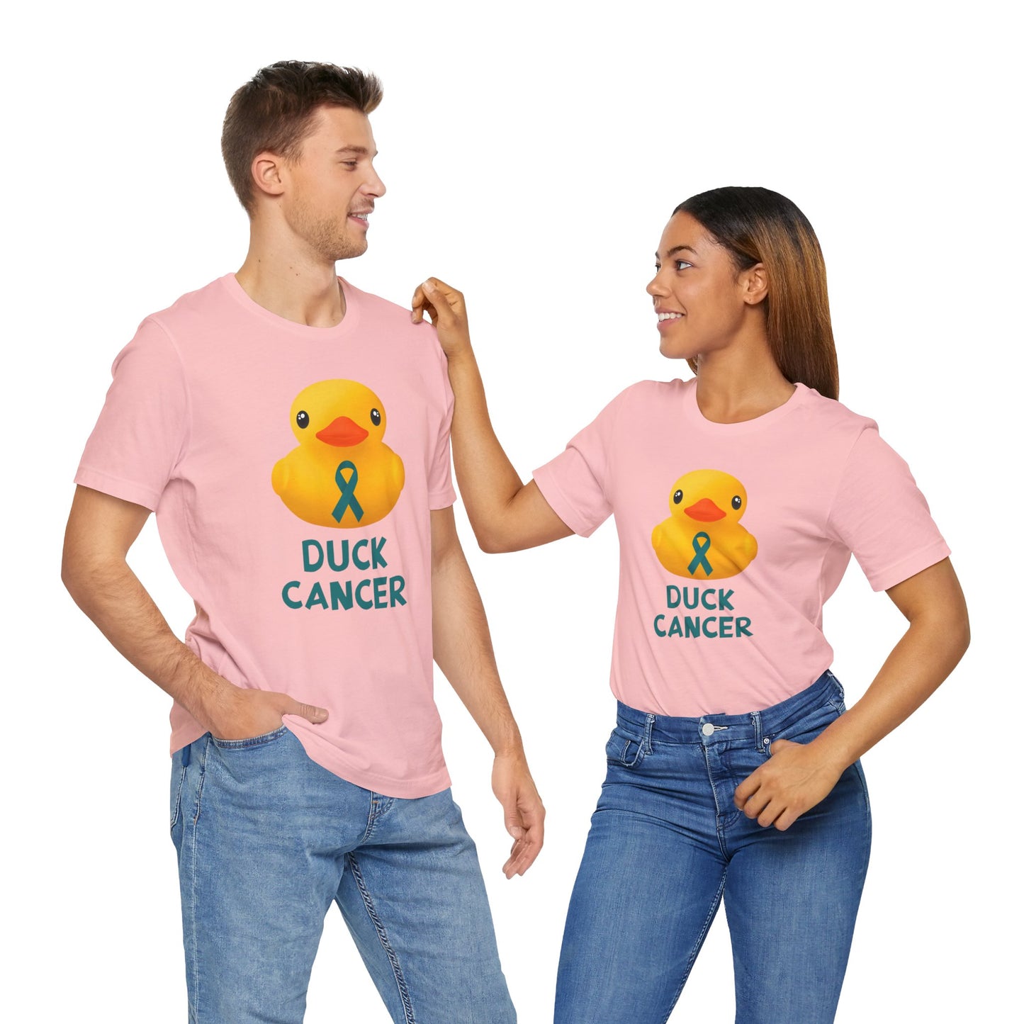 Ovarian Cancer Duck Cancer T-Shirt, Unisex