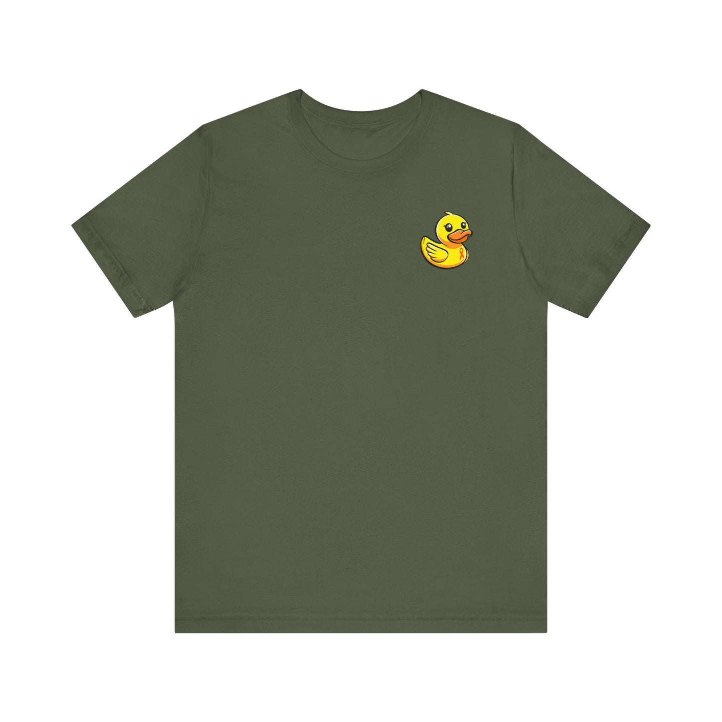 Leukemia Duck Cancer Ocean Back T-Shirt, Unisex