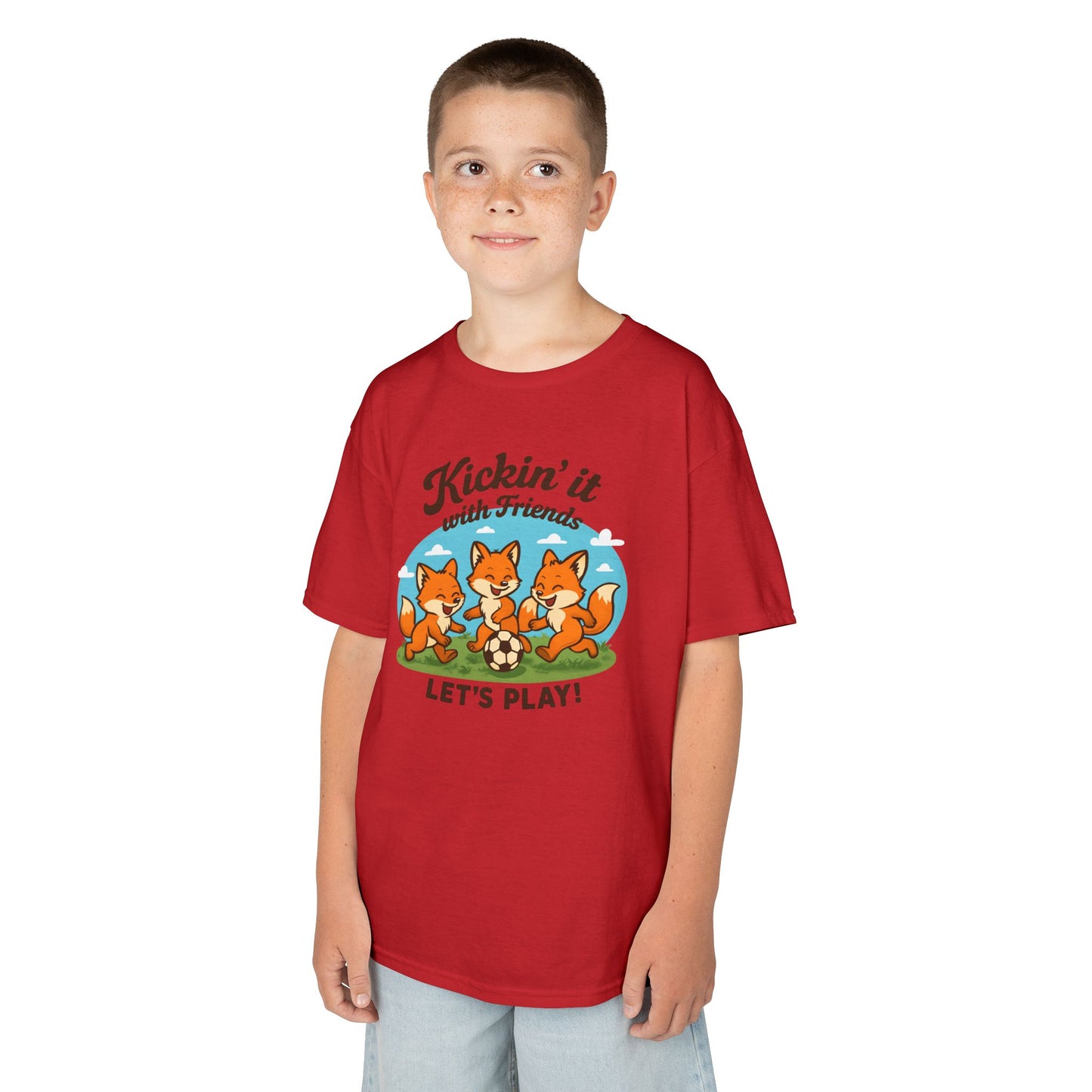 Kid's Fox's playing soccer Heavy Cotton™ Tee