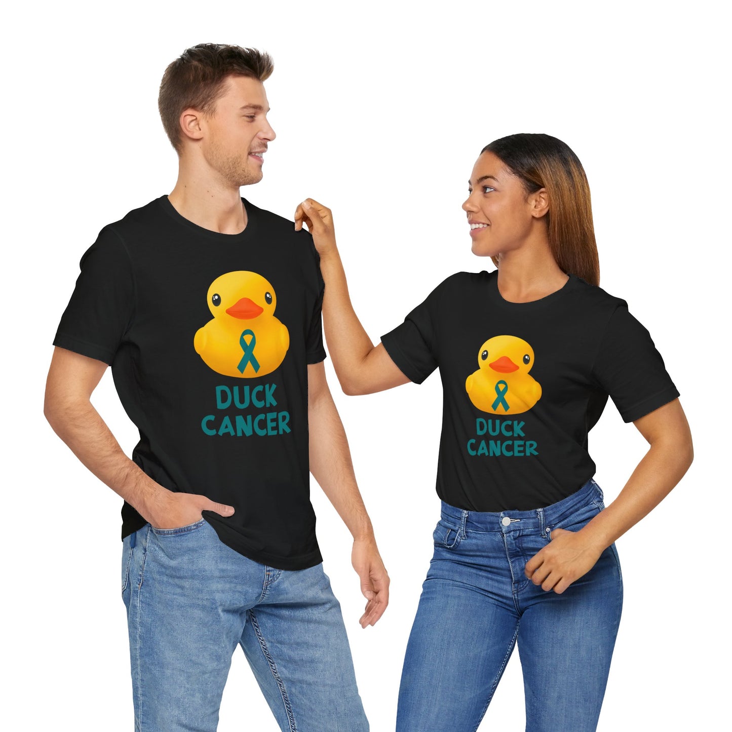 Ovarian Cancer Duck Cancer T-Shirt, Unisex