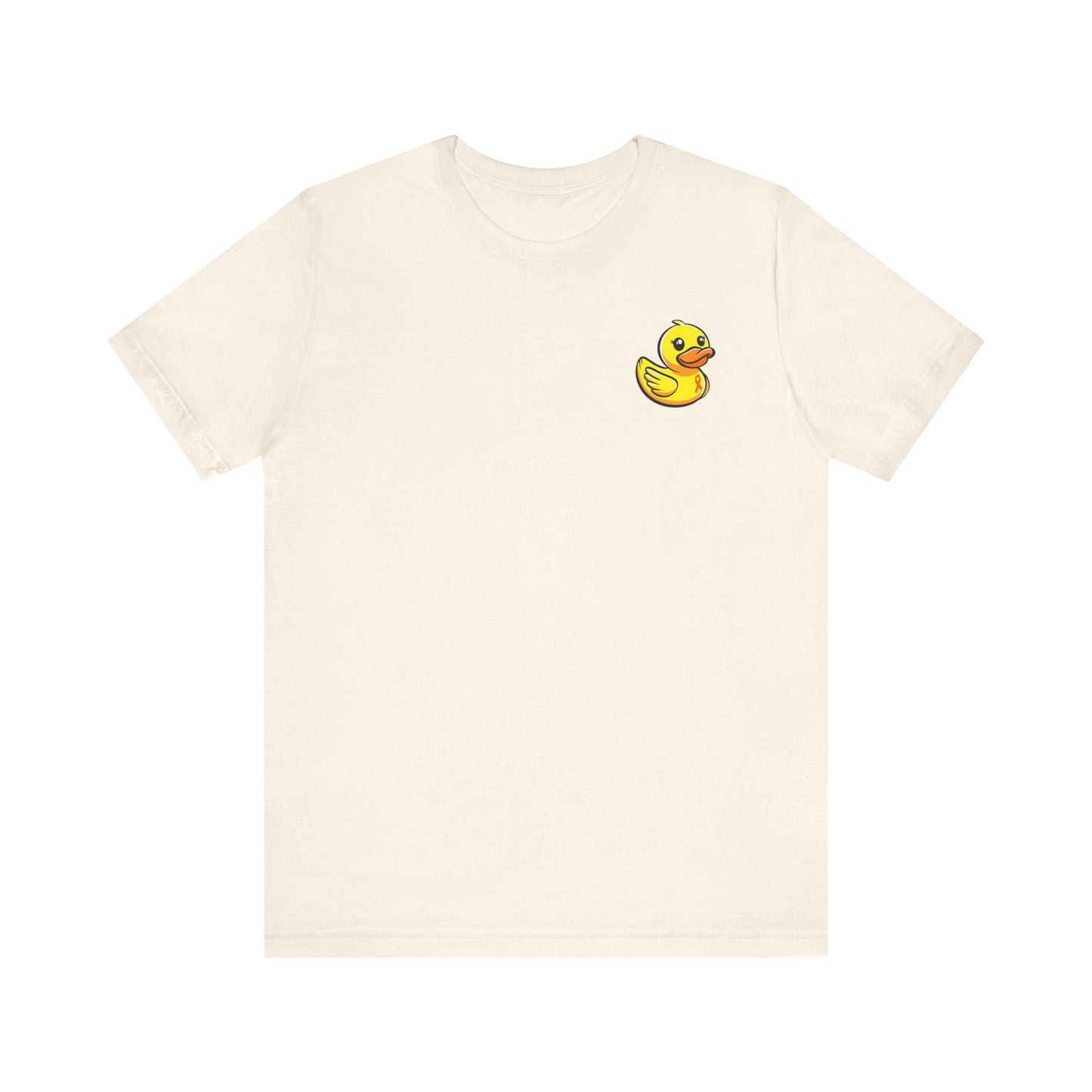 Leukemia Duck Cancer Ocean Back T-Shirt, Unisex