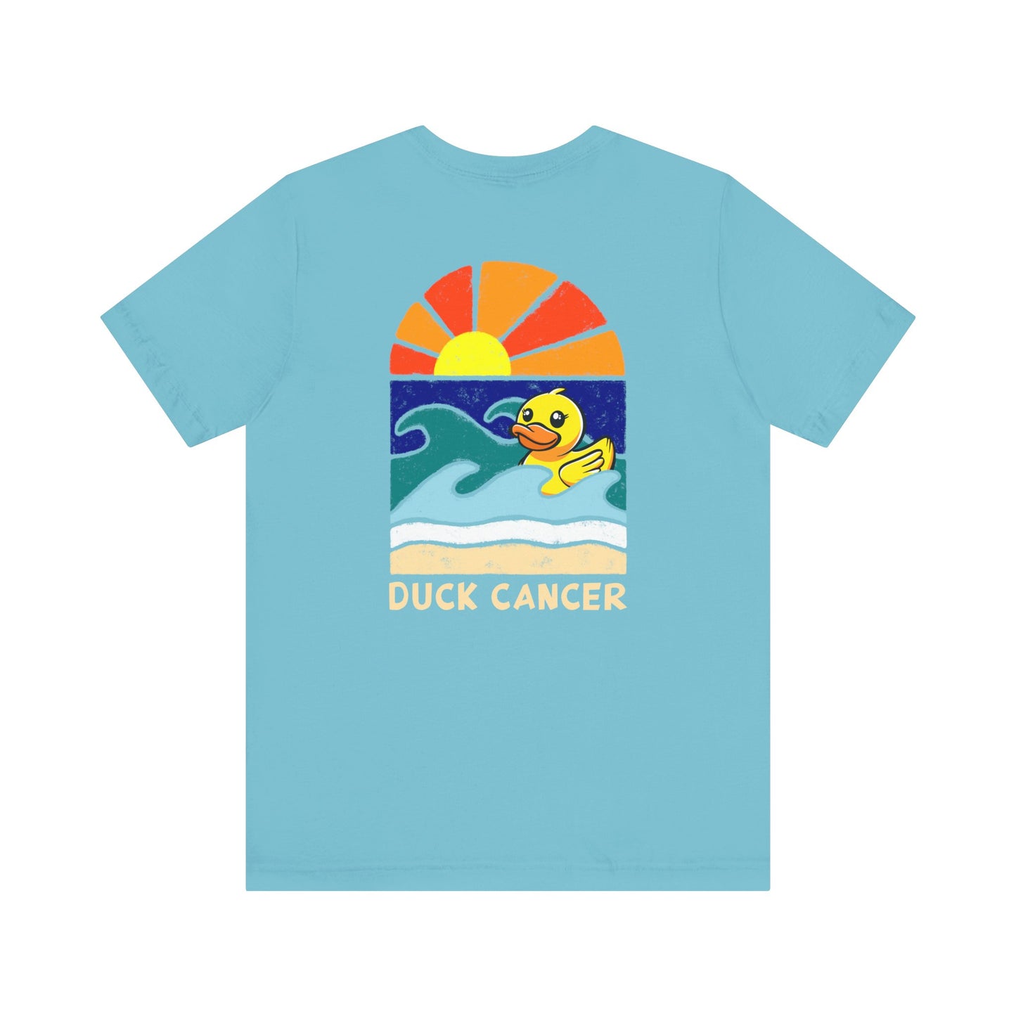 Cervical Cancer Duck Cancer Ocean Back T-Shirt, Unisex