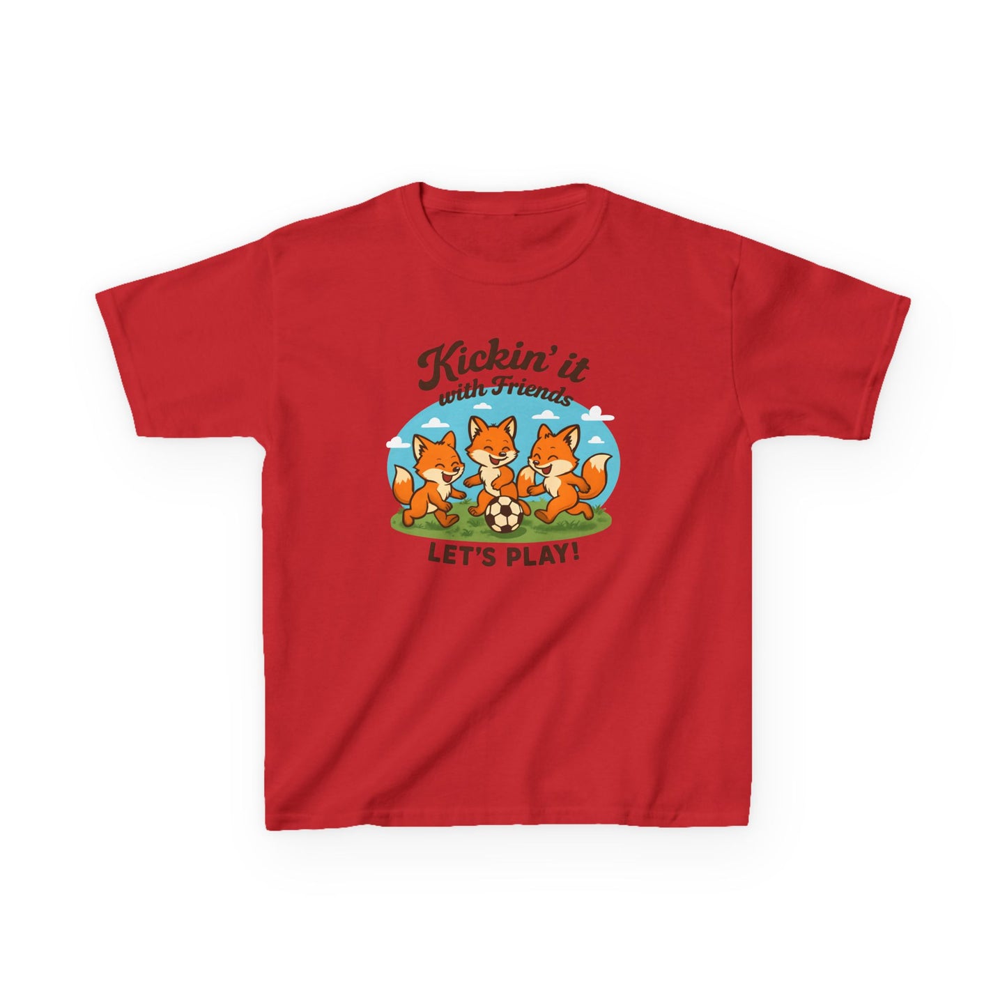 Kid's Fox's playing soccer Heavy Cotton™ Tee
