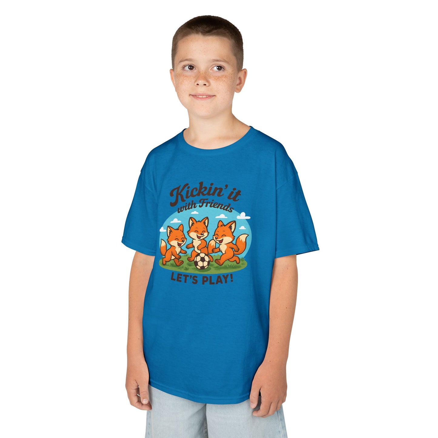 Kid's Fox's playing soccer Heavy Cotton™ Tee