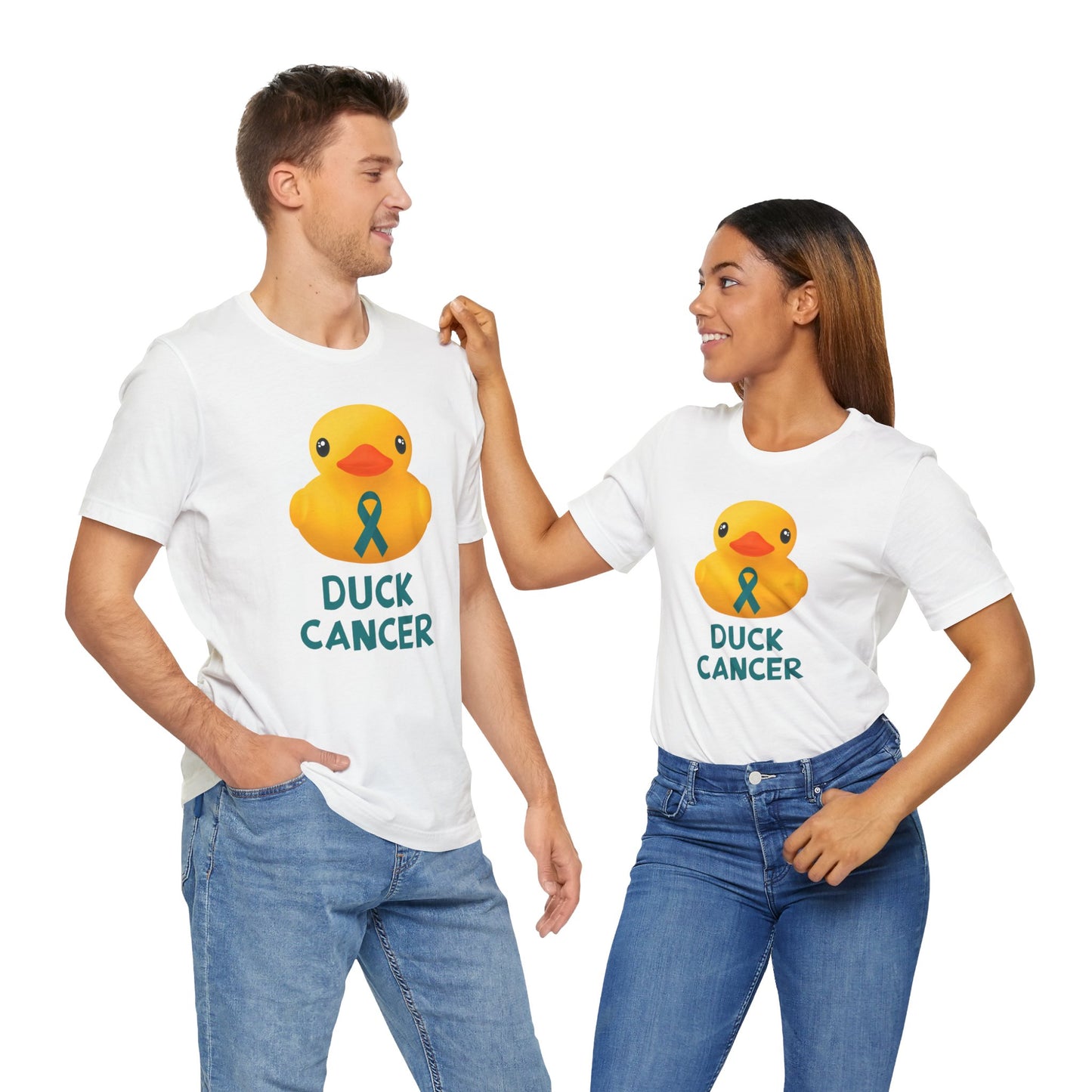 Ovarian Cancer Duck Cancer T-Shirt, Unisex