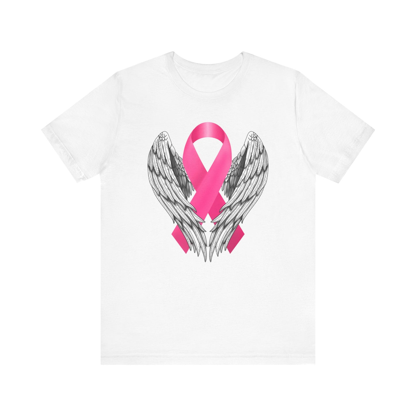 Ribbon with wings, Breast Cancer T-Shirt, Unisex