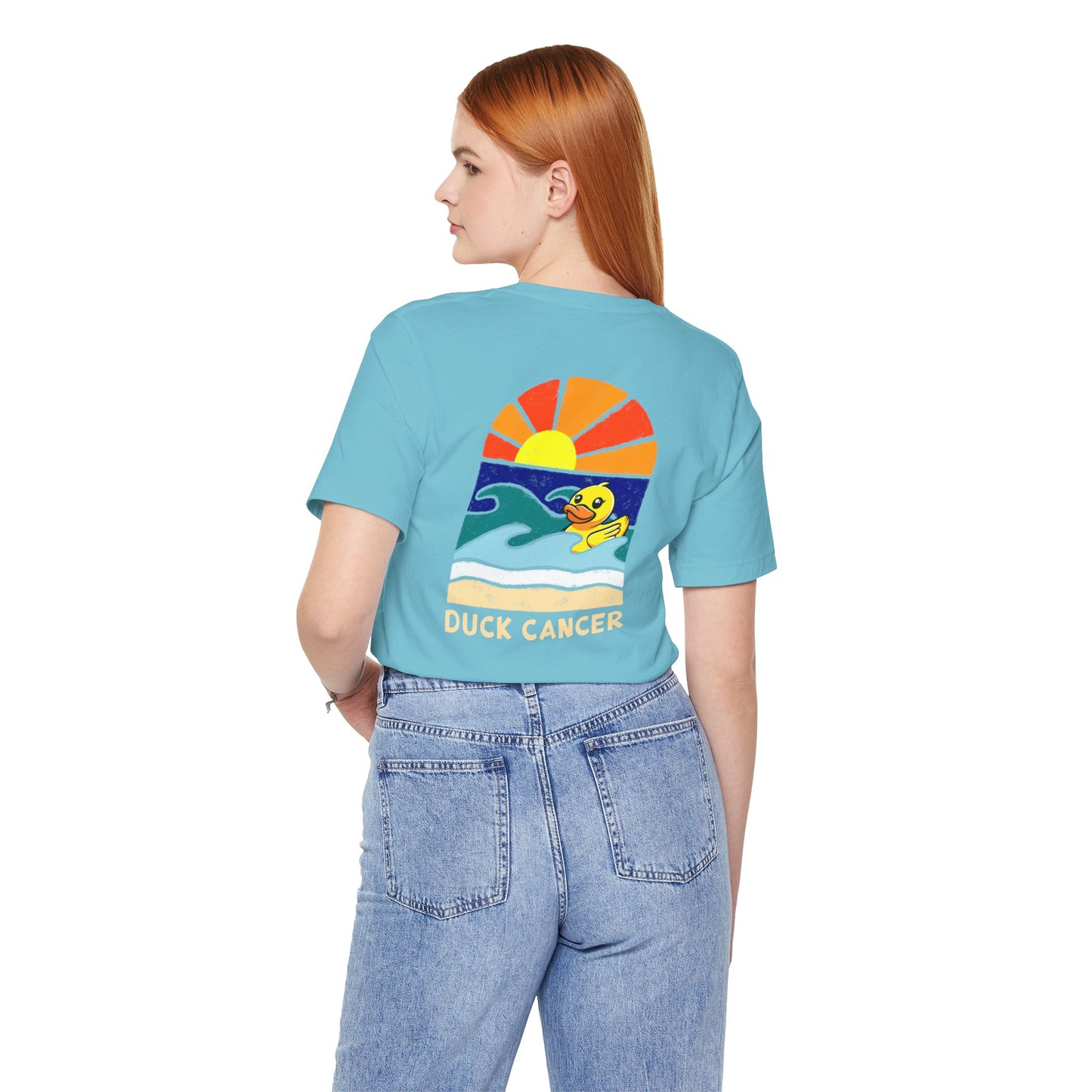 Stomach Duck Cancer Ocean Back T-Shirt, Unisex