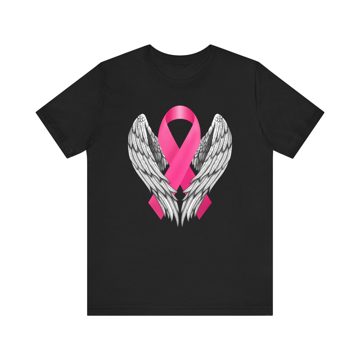 Ribbon with wings, Breast Cancer T-Shirt, Unisex