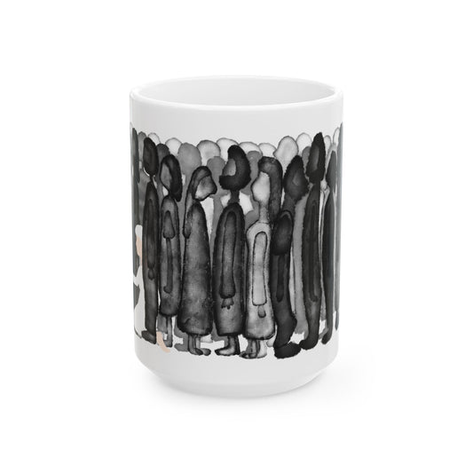 Lady touching Jesus Ceramic Mug 15oz