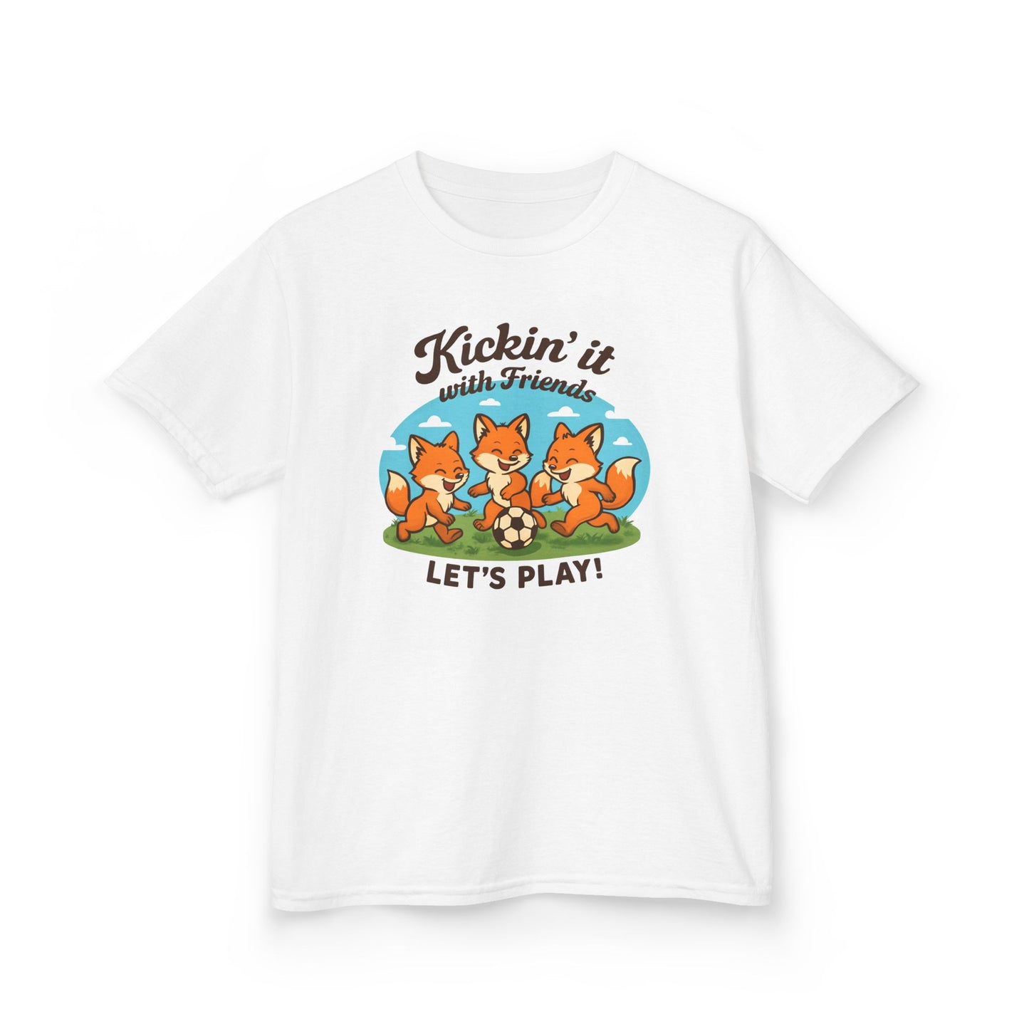 Kid's Fox's playing soccer Heavy Cotton™ Tee