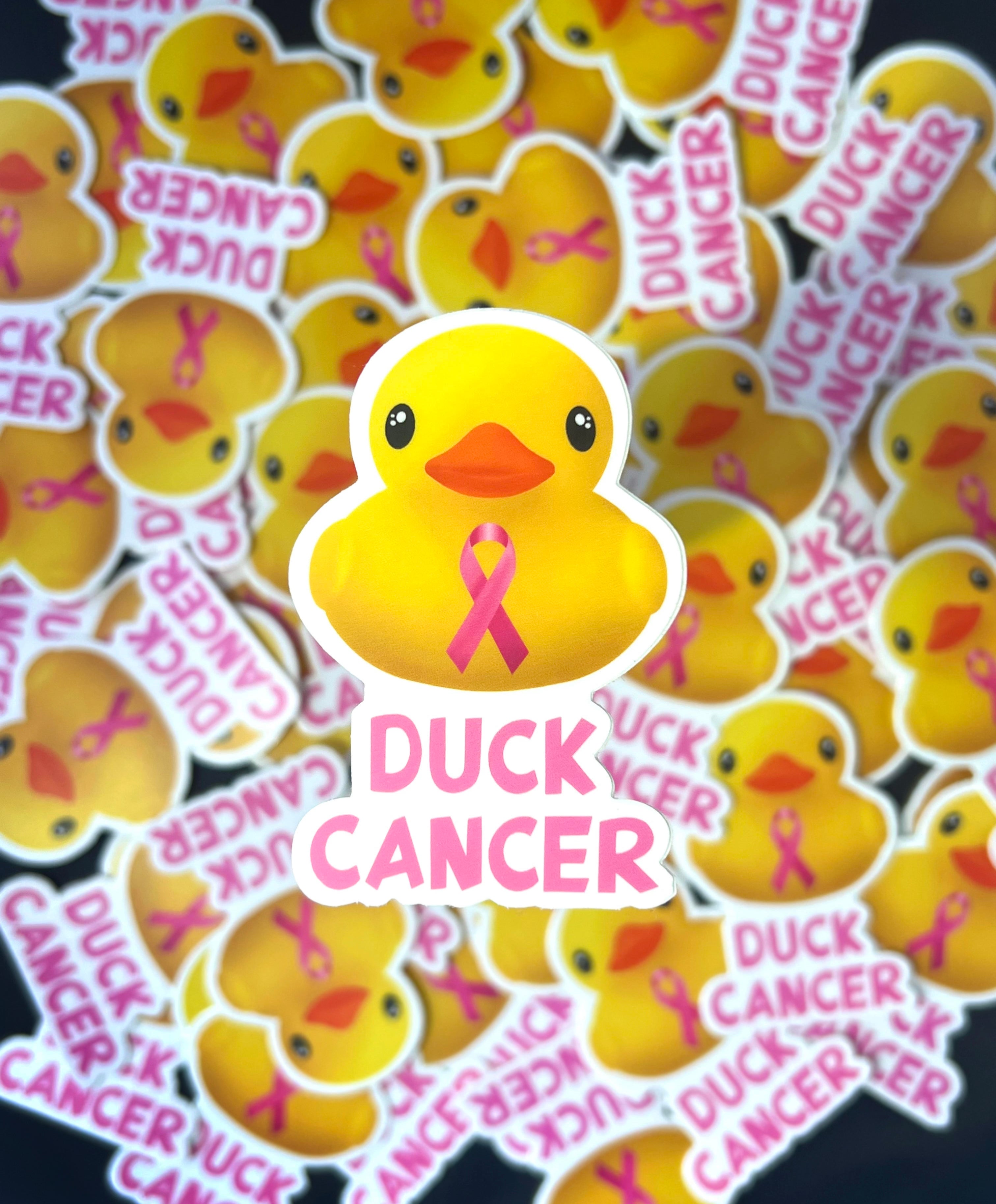 Duck Cancer Ribbon Breast Cancer Duck Cancer Sticker