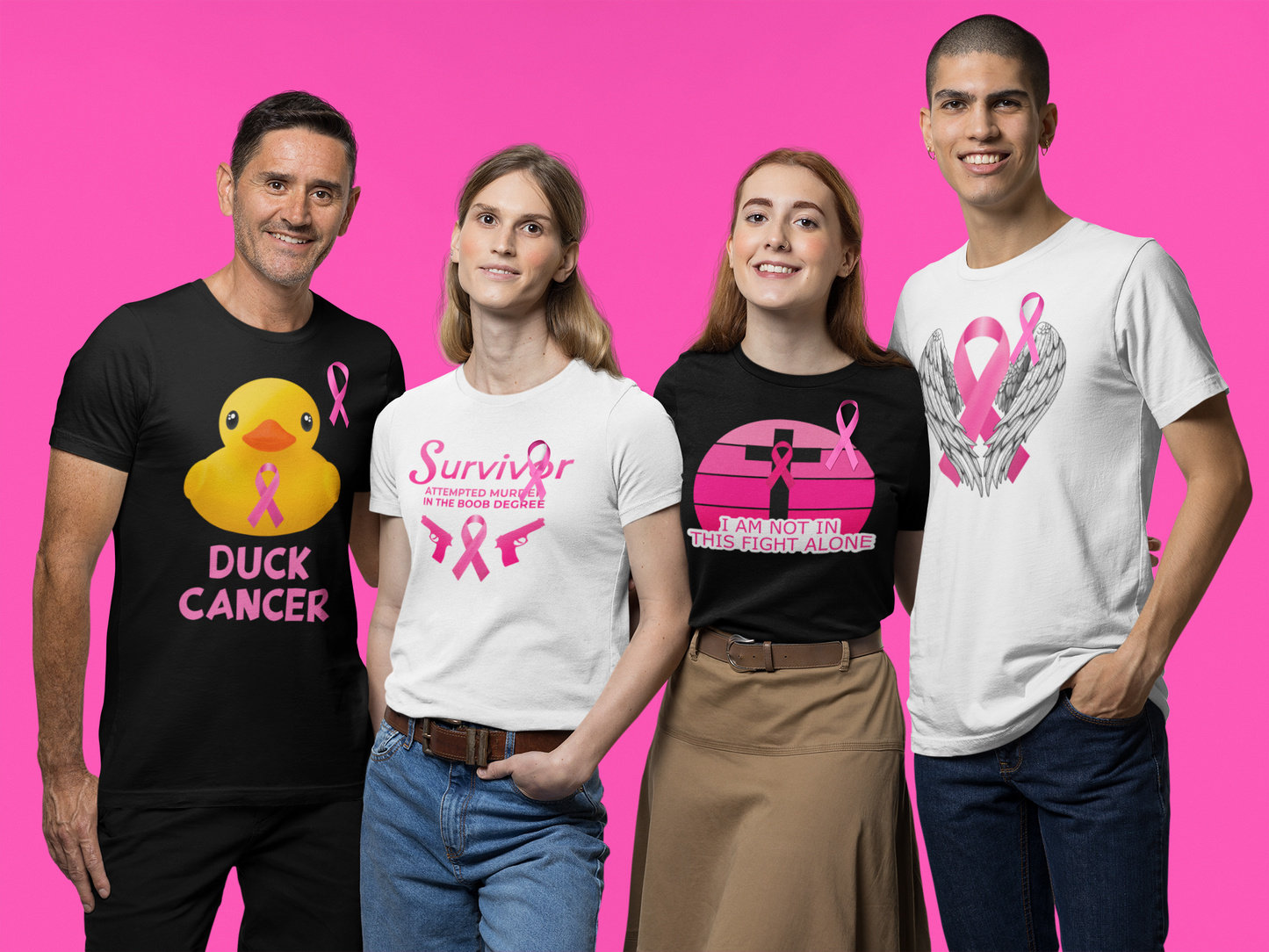 Breast Cancer Duck Cancer T-Shirt, Unisex