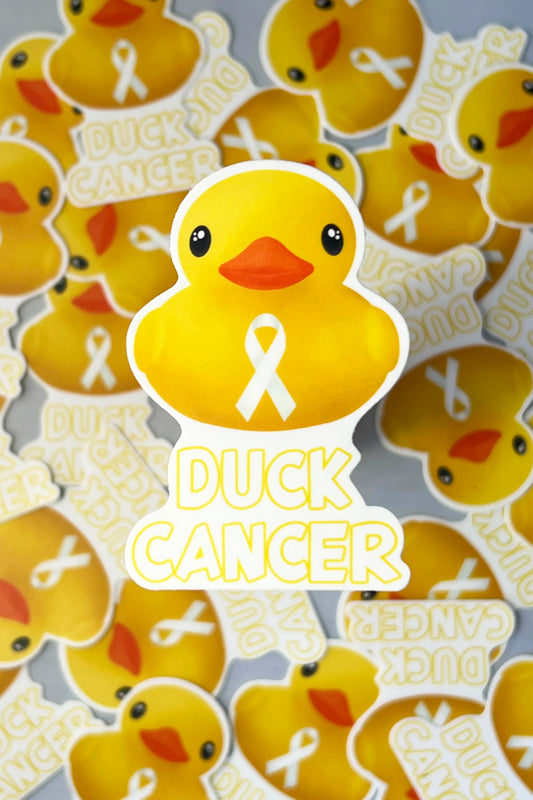 Lung Cancer Duck Cancer Sticker