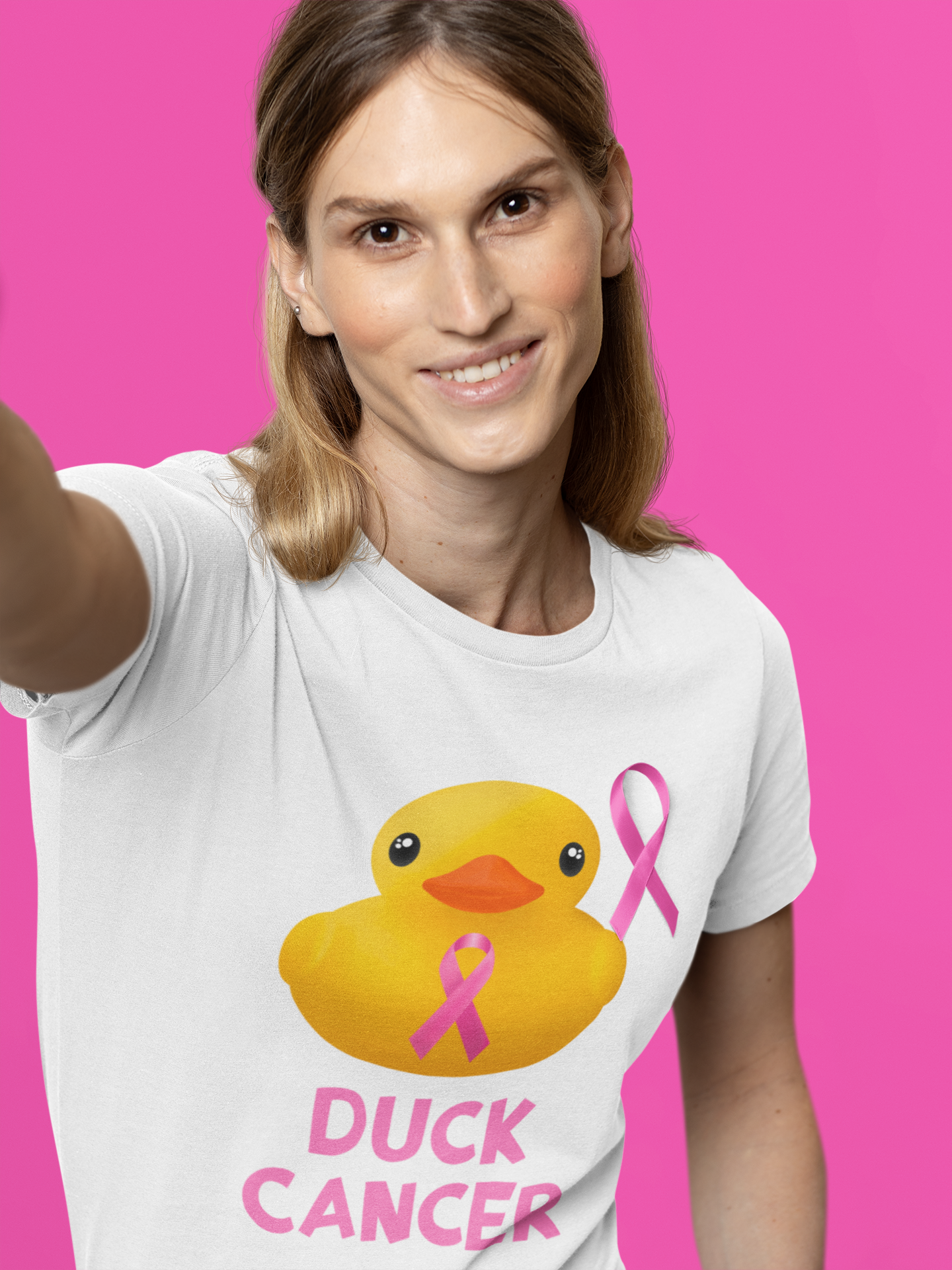 Breast Cancer Duck Cancer T-Shirt, Unisex